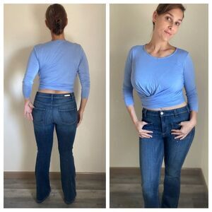 Anthropologie Pilcro Flare Jeans 28 Waist Dark Wash Excellent Condition